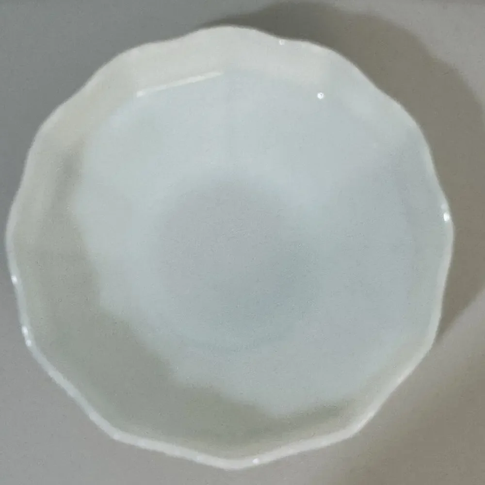 Anchor Hocking Fire King White Milk Glass Harvest Grapevine Footed Fruit Bowl